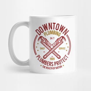 Downtown Plumbing Vintage Design Mug